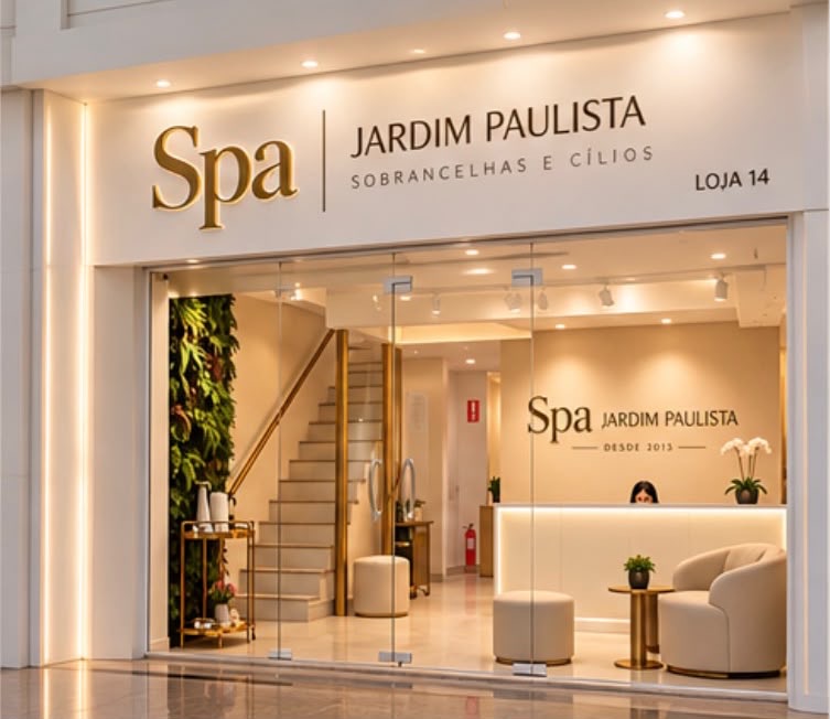 Fachada do Spa Jardim Paulista, loja 14, no Centro Comercial Luiz Antônio